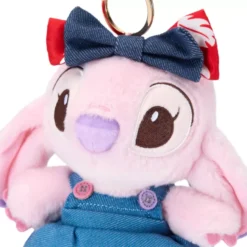 Angel Denim Plush Keychain, Lilo & Stitch -Disney Store 415169969080 3