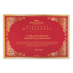 Queen Of Hearts Limited Edition Doll, Alice In Wonderland, Disney Designer Collection Midnight Masquerade Series, Fashionably Late, D23: The Ultimate Disney Fan Event 16 Queen Of Hearts Limited Edition Doll, Alice In Wonderland, Disney Designer Collection Midnight Masquerade Series, Fashionably Late, D23: The Ultimate Disney Fan Event -Disney Store 416147926798 7