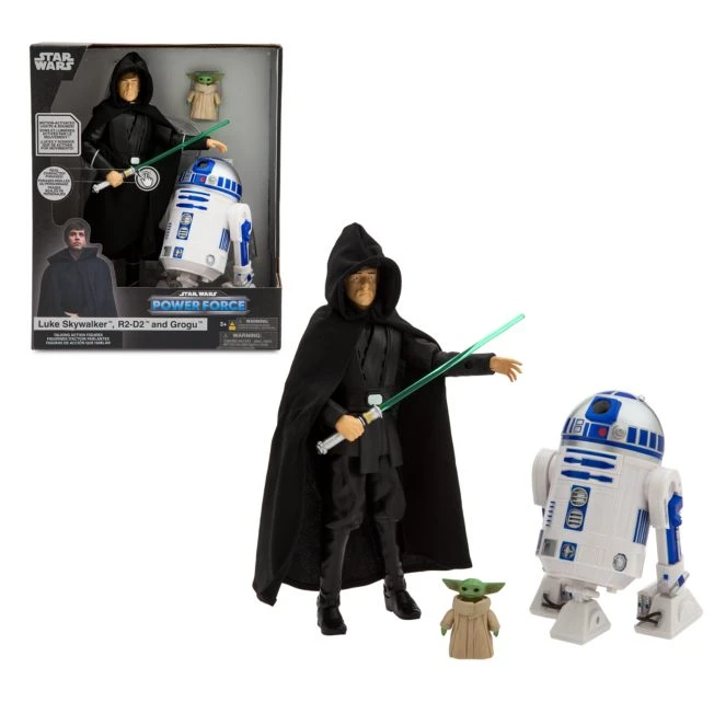 Luke Skywalker, R2-D2 And Grogu Talking Action Figure Set, Star Wars Power Force 4 Luke Skywalker, R2-D2 And Grogu Talking Action Figure Set, Star Wars Power Force - Image 2