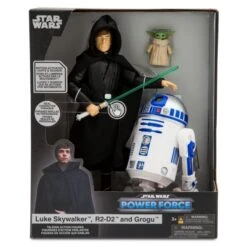Luke Skywalker, R2-D2 And Grogu Talking Action Figure Set, Star Wars Power Force 11 Luke Skywalker, R2-D2 And Grogu Talking Action Figure Set, Star Wars Power Force -Disney Store 417137435733 5