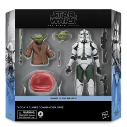 Hasbro Yoda And Clone Commander Gree Action Figure Set, The Black Series, Star Wars: The Clone Wars 18 Hasbro Yoda And Clone Commander Gree Action Figure Set, The Black Series, Star Wars: The Clone Wars -Disney Store 417138196541 8