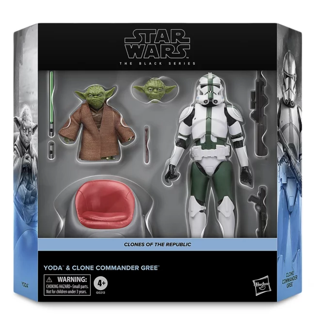 Hasbro Yoda And Clone Commander Gree Action Figure Set, The Black Series, Star Wars: The Clone Wars 10 Hasbro Yoda And Clone Commander Gree Action Figure Set, The Black Series, Star Wars: The Clone Wars - Image 8