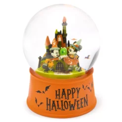 Mickey Mouse And Minnie Mouse Halloween Mini Snow Globe