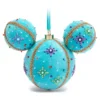 Mickey Mouse Icon Ball Ornament, Beaded Fantasyland Castle -Disney Store 436019857111 1