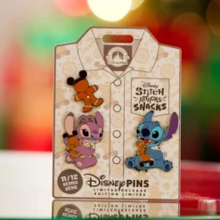 Stitch Attacks Snacks Pin Set, Gingerbread, November
