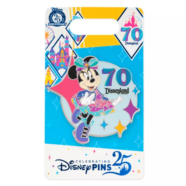 Minnie Mouse Pin, Disneyland 70th Anniversary 3 Minnie Mouse Pin, Disneyland 70th Anniversary