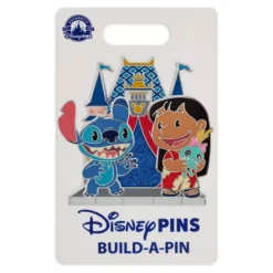 Lilo & Stitch Build-a-Pin 3-Piece Starter Set With Castle Stage Base Pin -Disney Store 438038308599 3