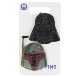 Darth Vader And Boba Fett Glittery Pin Set, Star Wars