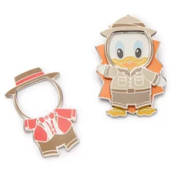 Donald Duck Disney Park Pal Outfits Magnetic Bugle Player And Explorer Pin Set -Disney Store 438039880469 3