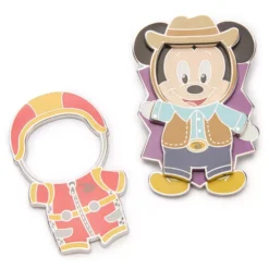 Mickey Mouse Disney Park Pal Outfits Magnetic Sheriff & Wrestler Pin Set -Disney Store 438039881602 3