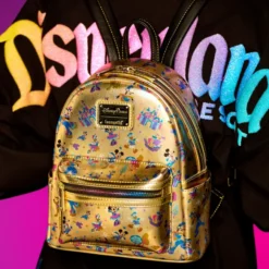 Mickey Mouse And Friends Loungefly Mini Backpack For Adults, Disneyland 70th Anniversary