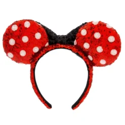 Minnie Mouse Polka Dot Sequined Ears Headband For Adults -Disney Store 445038229557 3