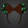 Minnie Mouse Glow-in-the-Dark Halloween Ears Headband With Sequined Bow For Adults -Disney Store 445057958544 1