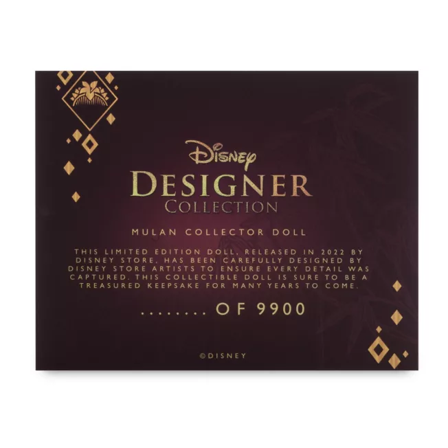 Mulan Ultimate Princess Celebration Limited Edition Doll 11 Mulan Ultimate Princess Celebration Limited Edition Doll - Image 9