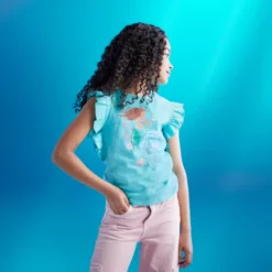 Disney Store The Little Mermaid Frilled T-Shirt For Kids, Live Action Film